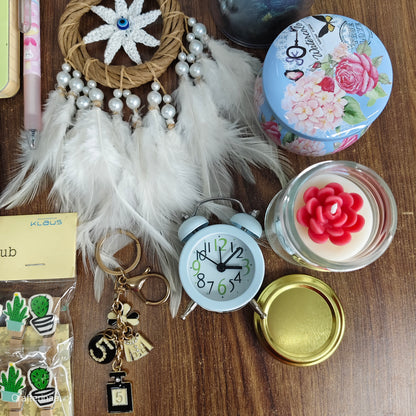 Aesthetic Self-Care & Wellness Gift Hamper | Tumbler, Dreamcatcher, Mini Journal & Scented Candle Set