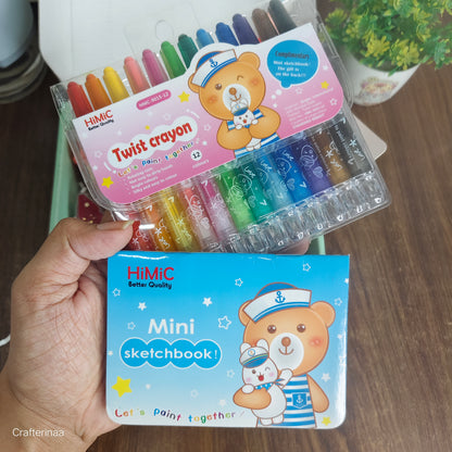 Premium Kids Study Hamper – Twist Crayons, Ice-Cream Pen, Cute Diary & Accessories