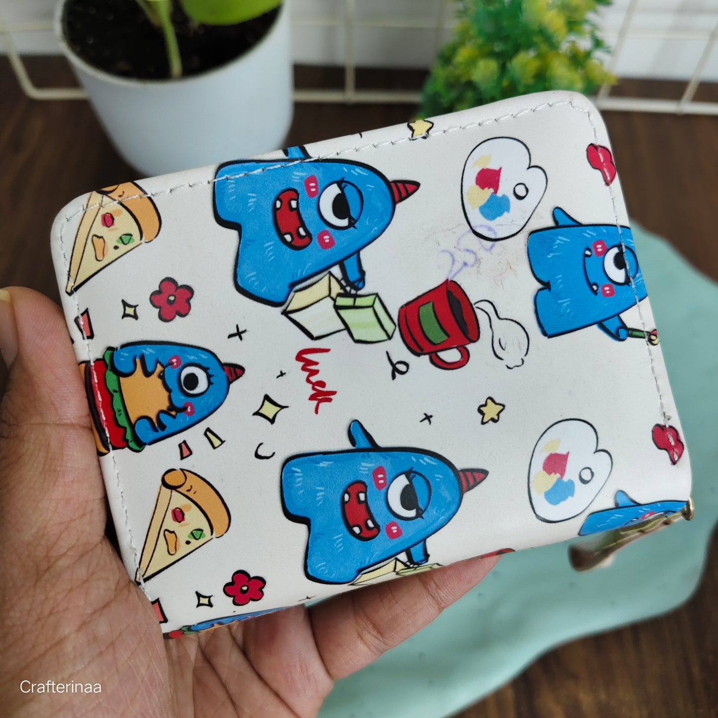 Cartoon Monster Kids Wallet – Small Zipper Coin Purse