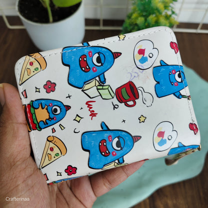 Cartoon Monster Kids Wallet – Small Zipper Coin Purse