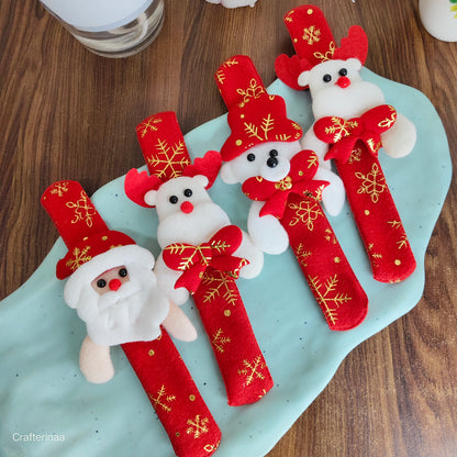 Soft Felt Santa/Reindeer Christmas Wrist Band – Holiday Return Gift for Kids
