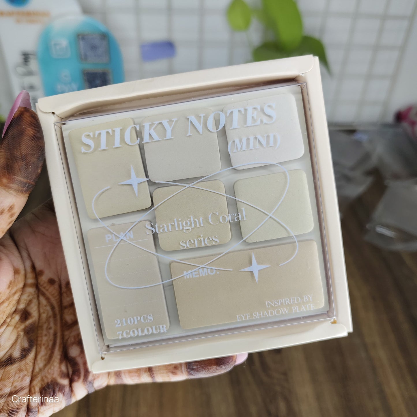 Aesthetic Sticky Notes Pad – Mini Memo & Planner Notes – Inspired by Eyeshadow Palette