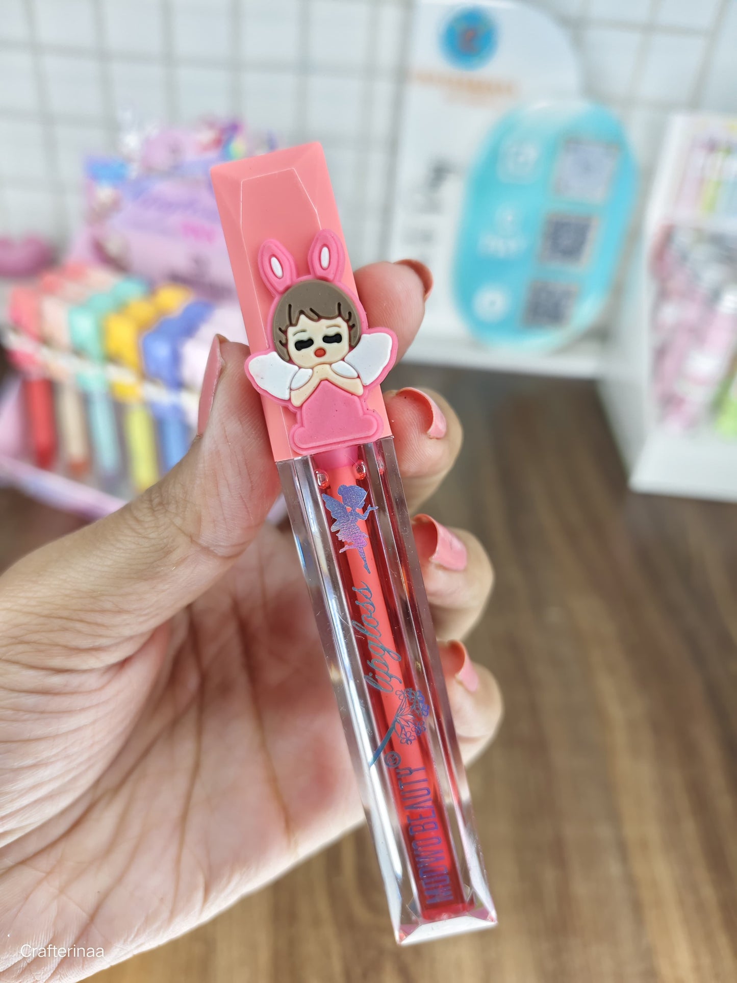 Angel Cartoon Lip Gloss for Girls | Cute Moisturising Lip Gloss