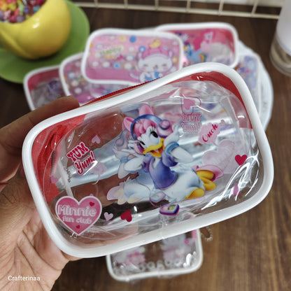 Cute Cartoon Contact Lens Case Kit with Mirror & Tweezer | Kawaii Travel Lens Storage Box for Girls & Kids