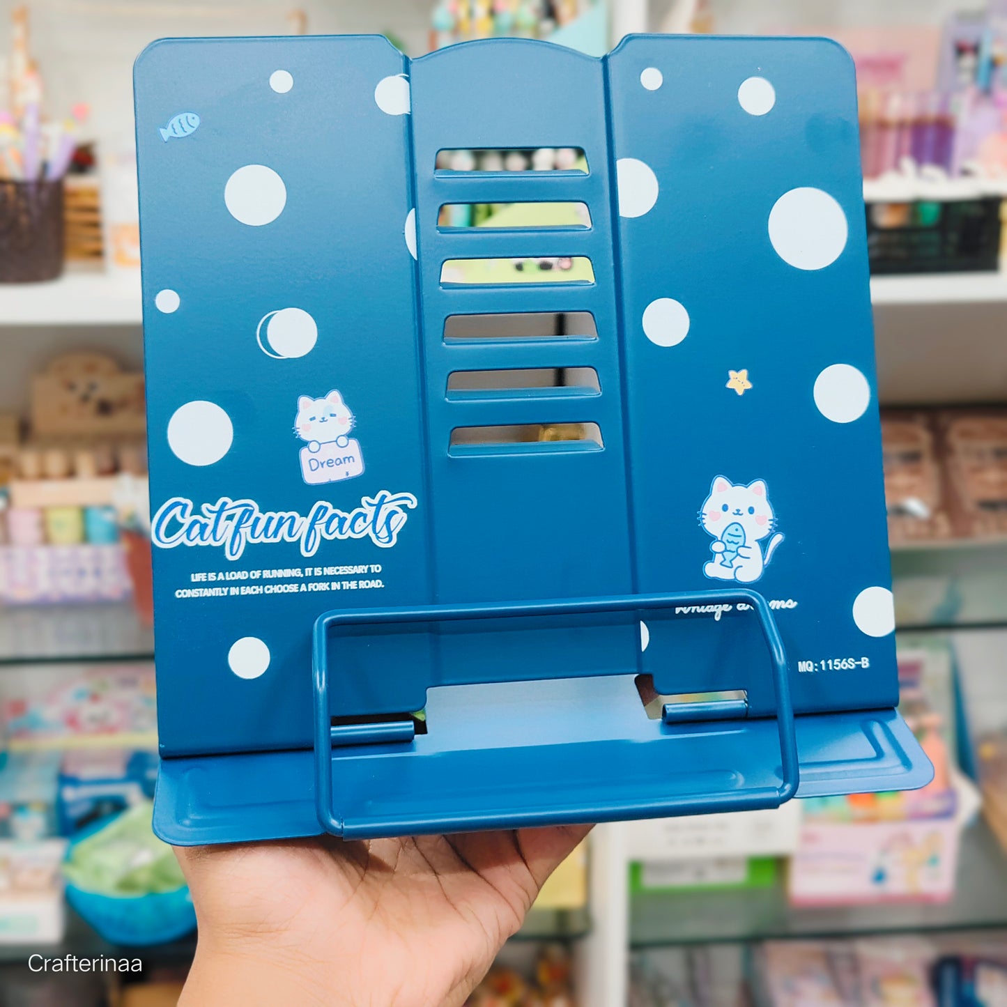 Premium metal Adjustable Reading Book Holder – Cartoon Printed Study Stand