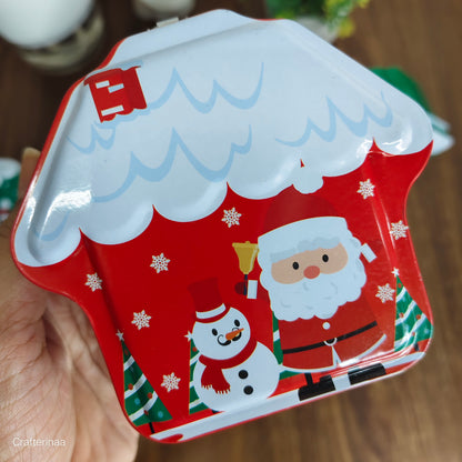 Christmas Theme Money Bank – Santa House Shape Coin Bank