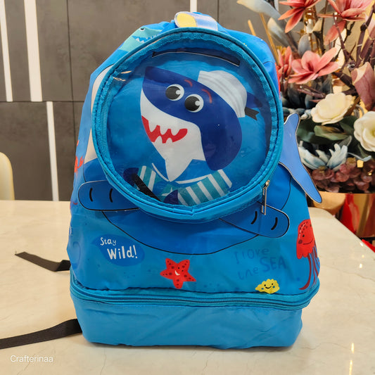 "3D Transparent Bubble Kids Backpack – Ocean & Animal Theme School Bag for Boys & Girls"