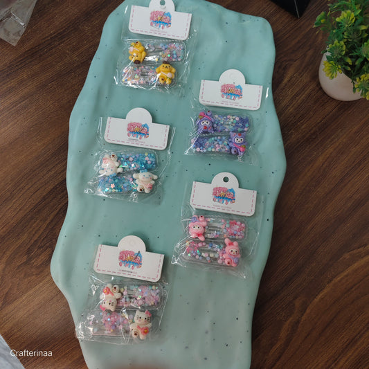 Sequence Kawaii hair tik tak for kids|perfect for party wear look