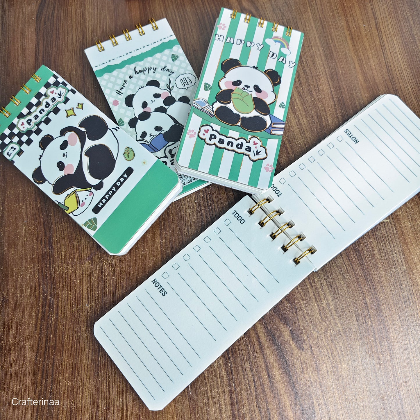 Mini Panda Cartoon Notebook – Spiral Bound Notepad for Notes & Journaling