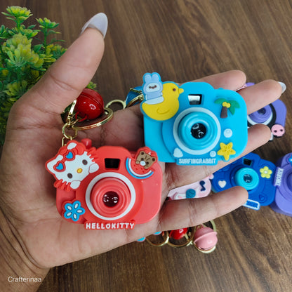 Cute Camera Projector Keychain for Kids | Mini Cartoon Camera Torch & Image Projector | Bag & Key Accessory