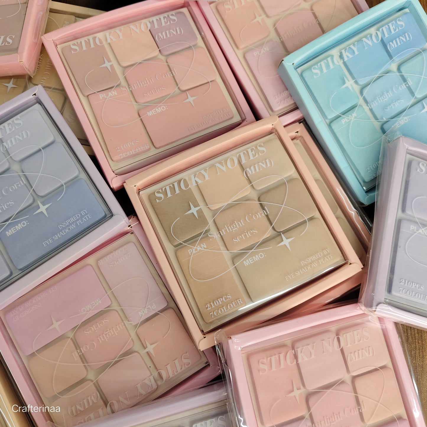 Aesthetic Sticky Notes Pad – Mini Memo & Planner Notes – Inspired by Eyeshadow Palette