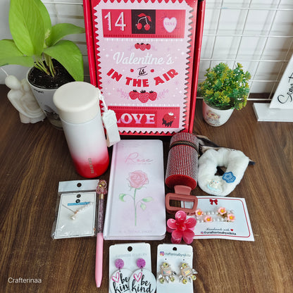 Pink Aesthetic Self-Care Gift Hamper for Girls | Tumbler, Jewellery, Planner & Cute Accessories Set