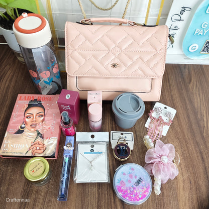 Luxury Women’s Gift Hamper with Sling Bag | Premium Beauty, Accessories & Self-Care Gift Box