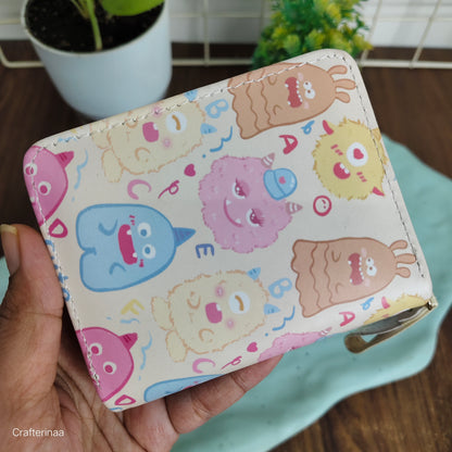 Cartoon Monster Kids Wallet – Small Zipper Coin Purse