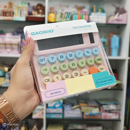 Cute Aesthetic Calculator with Big Round Buttons – Pastel Colors