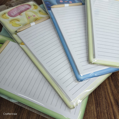 Cute Magnetic Fridge Notepad with Pen | Fruit Theme To-Do & Grocery List Pad