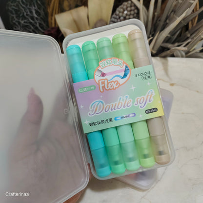 Double Soft Highlighters – Dual Tip Pastel Markers for Journaling & Notes