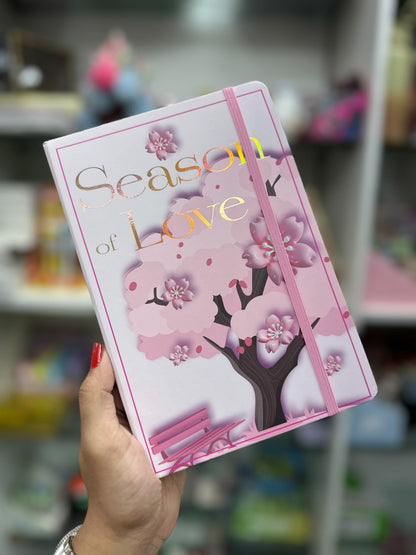 Aesthetic Floral Hardcover Journal – Sakura Days & Season of Love A5 size